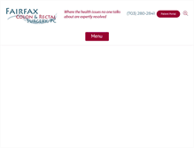 Tablet Screenshot of fairfaxcolorectal.com